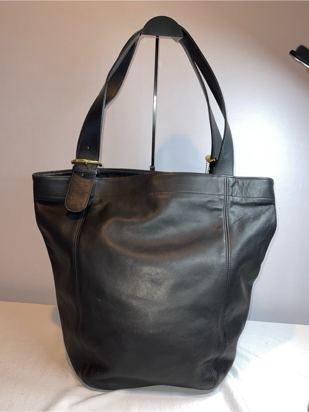 Coach 5DH-4082 Vintage 90s Black Glove Tanned Leather Tote Bag made in the USA - Picture 4 of 11